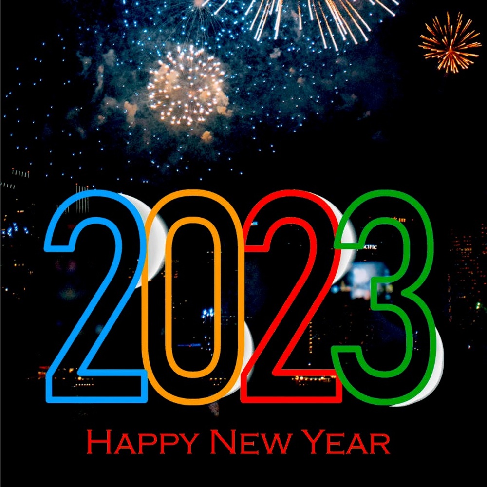 Colorful 2023 New Year Graphic